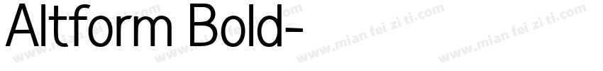 Altform Bold字体转换